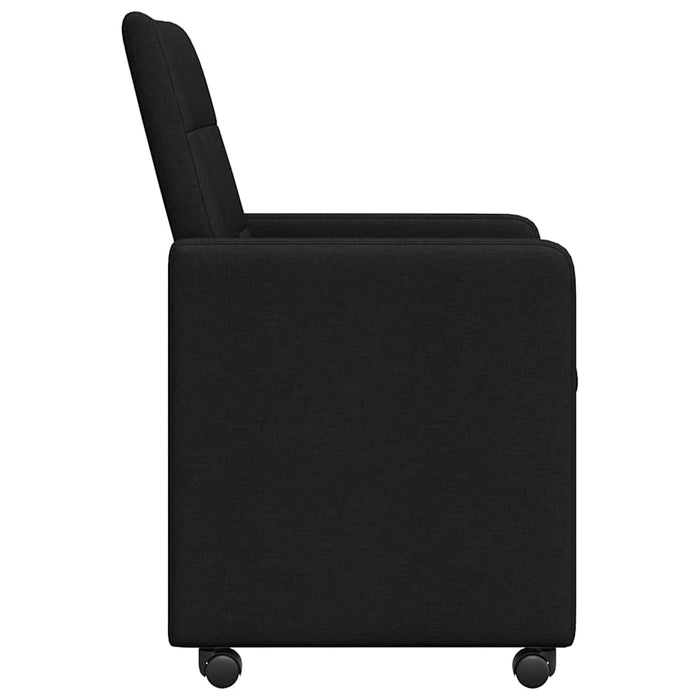 Scaune de dining cu roți 2 pcs Negru 58 x 65 x 94 cm țesătură - WALTI WALTI