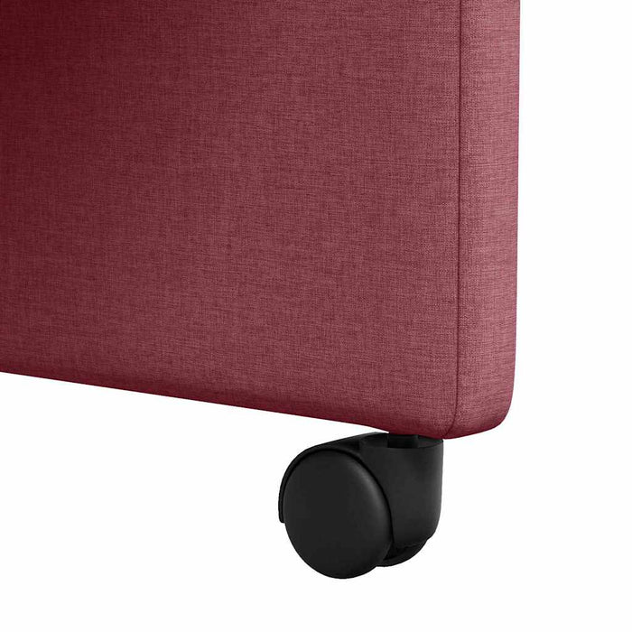 Scaune de dining cu roți 2 pcs bordo 58 x 65 x 94 cm țesătură - WALTI WALTI
