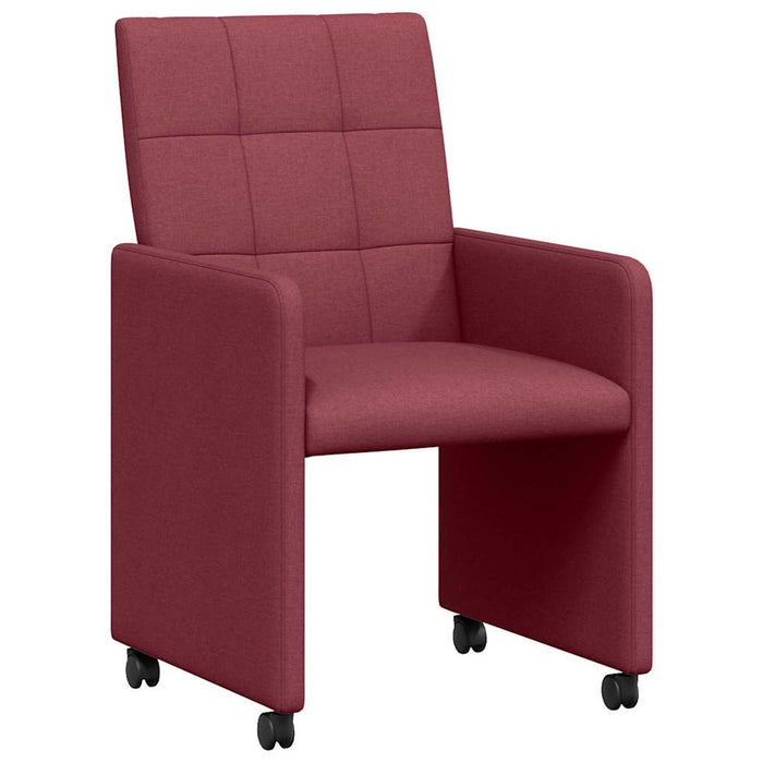 Scaune de dining cu roți 2 pcs bordo 58 x 65 x 94 cm țesătură - WALTI WALTI