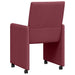 Scaune de dining cu roți 2 pcs bordo 58 x 65 x 94 cm țesătură - WALTI WALTI
