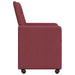 Scaune de dining cu roți 2 pcs bordo 58 x 65 x 94 cm țesătură - WALTI WALTI