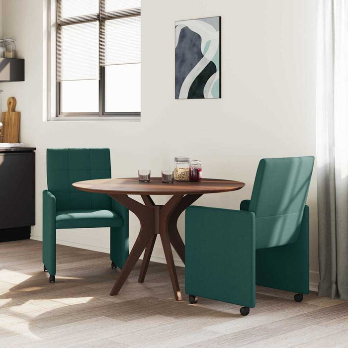 Scaune de dining cu roți 2 pcs Verde închis 58 x 65 x 94 cm - WALTI WALTI