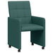Scaune de dining cu roți 2 pcs Verde închis 58 x 65 x 94 cm - WALTI WALTI