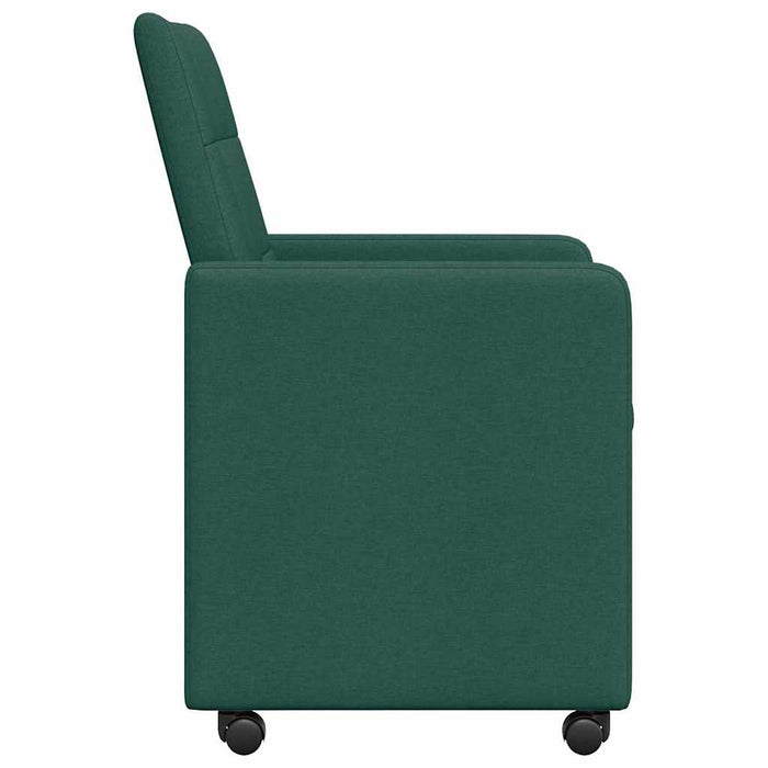 Scaune de dining cu roți 2 pcs Verde închis 58 x 65 x 94 cm - WALTI WALTI