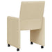Scaune de dining cu roți 2 pcs Crem 58 x 65 x 94 cm țesătură - WALTI WALTI