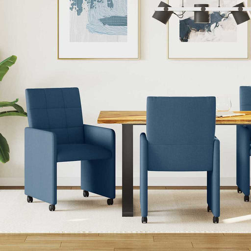 Scaune de dining cu roți cu roți 2 pcs albastru 58 x 65 x 94 cm - WALTI WALTI
