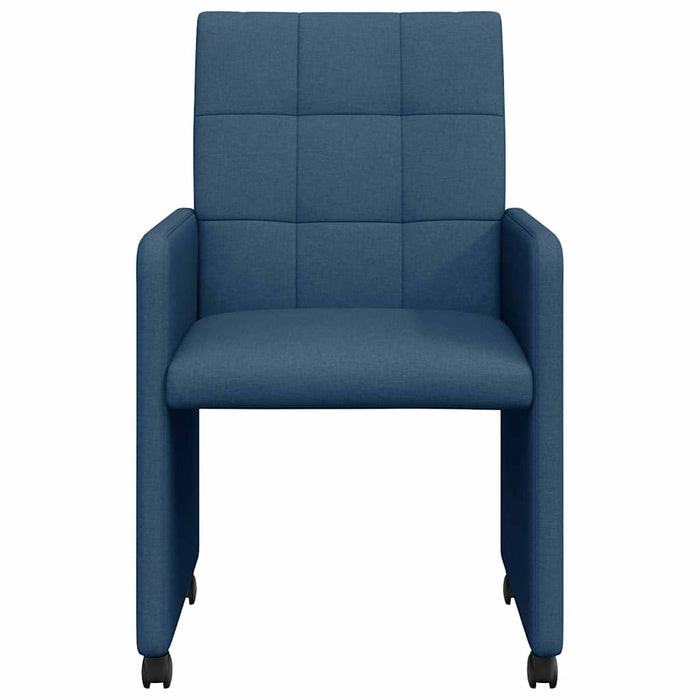 Scaune de dining cu roți cu roți 2 pcs albastru 58 x 65 x 94 cm - WALTI WALTI