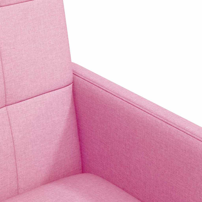 Scaune de dining cu roți 2 pcs Roz 58 x 65 x 94 cm țesătură - WALTI WALTI