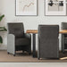 Scaune de dining cu roți cu roți 2 pcs Negru 57 x 67 x 95 cm - WALTI WALTI