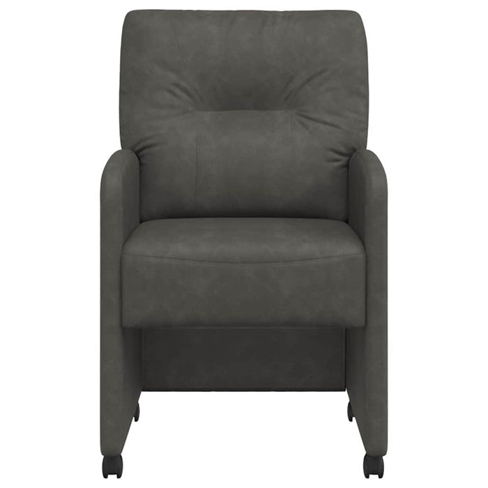 Scaune de dining cu roți cu roți 2 pcs Negru 57 x 67 x 95 cm - WALTI WALTI