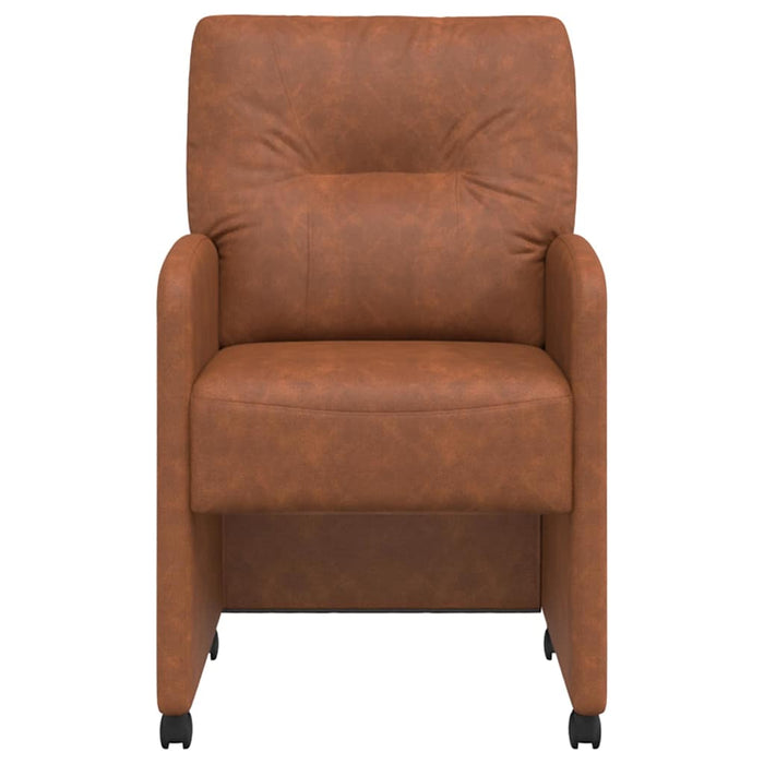 Scaune de dining cu roți cu roți 2 pcs Maro 57 x 67 x 95 cm - WALTI WALTI
