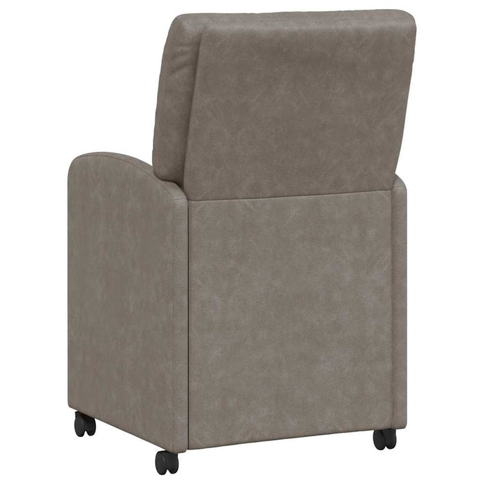 Scaune de dining cu roți cu roți 2 pcs Gri 57 x 67 x 95 cm - WALTI WALTI
