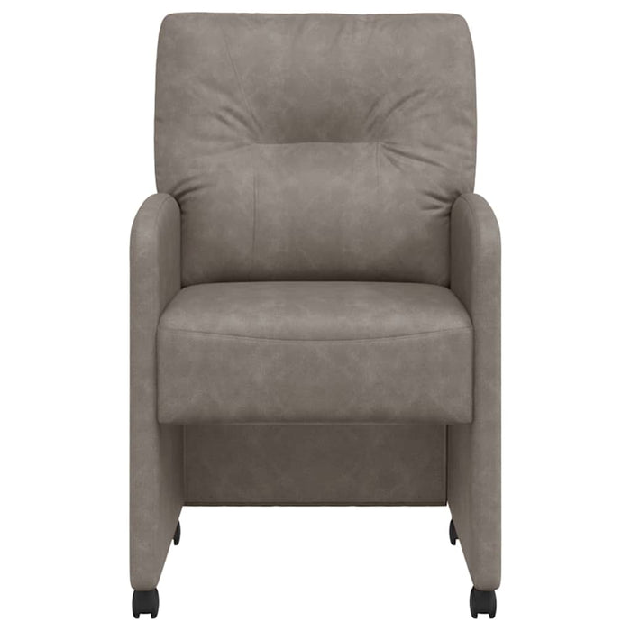 Scaune de dining cu roți cu roți 2 pcs Gri 57 x 67 x 95 cm - WALTI WALTI