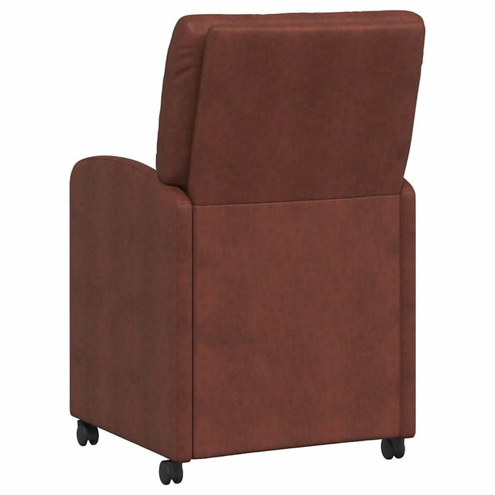Scaune de dining cu roți 2 pcs Maro lucios 57 x 67 x 95 cm - WALTI WALTI