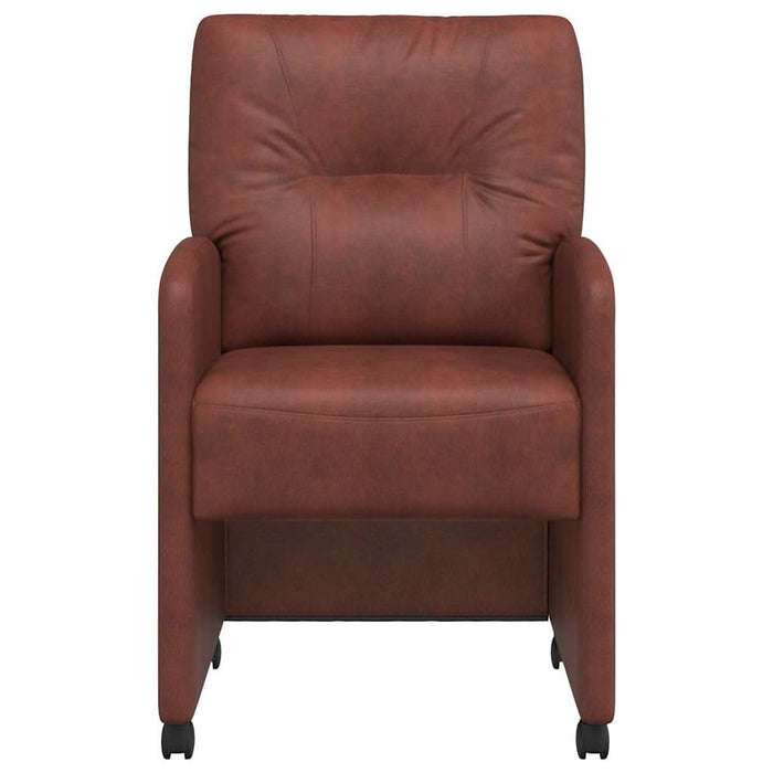 Scaune de dining cu roți 2 pcs Maro lucios 57 x 67 x 95 cm - WALTI WALTI