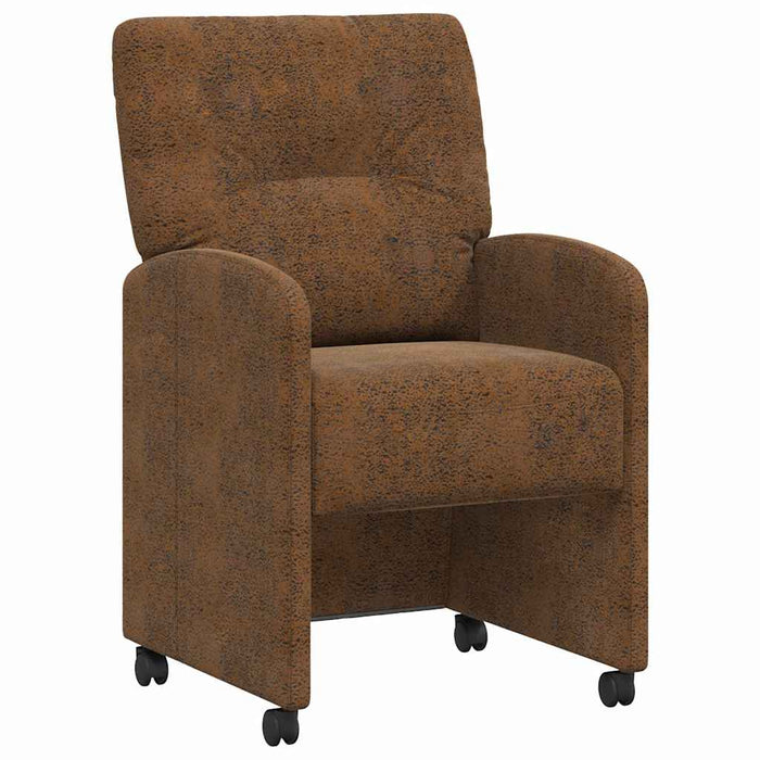 Scaune de dining cu roți cu roți 2 pcs Maro 57 x 67 x 95 cm - WALTI WALTI