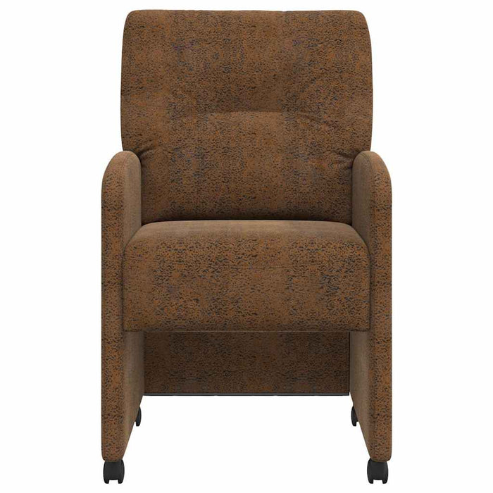 Scaune de dining cu roți cu roți 2 pcs Maro 57 x 67 x 95 cm - WALTI WALTI
