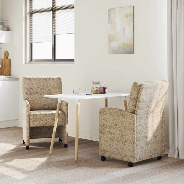 Scaune de dining cu roți 2 pcs Gri deschis 57 x 67 x 95 cm - WALTI WALTI