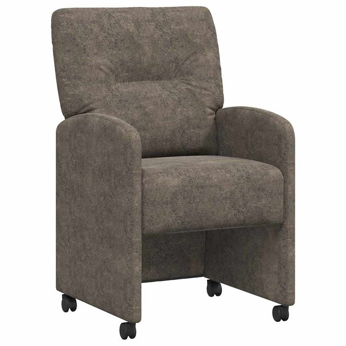Scaune de dining cu roți 2 pcs Gri închis 57 x 67 x 95 cm - WALTI WALTI