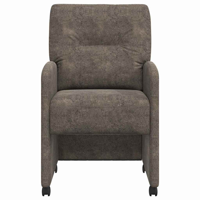 Scaune de dining cu roți 2 pcs Gri închis 57 x 67 x 95 cm - WALTI WALTI