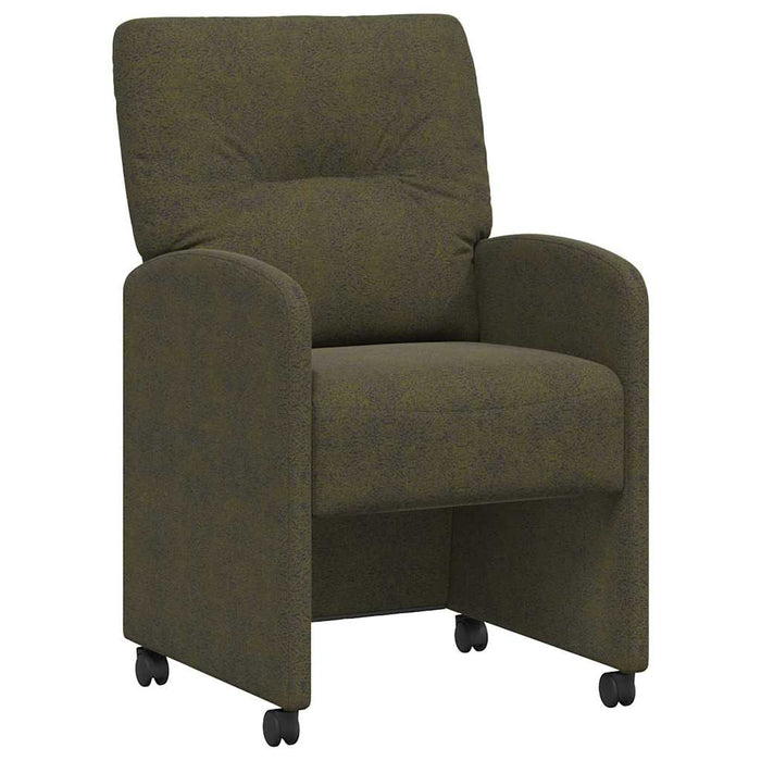 Scaune de dining cu roți 2 pcs Verde militar 57 x 67 x 95 cm - WALTI WALTI