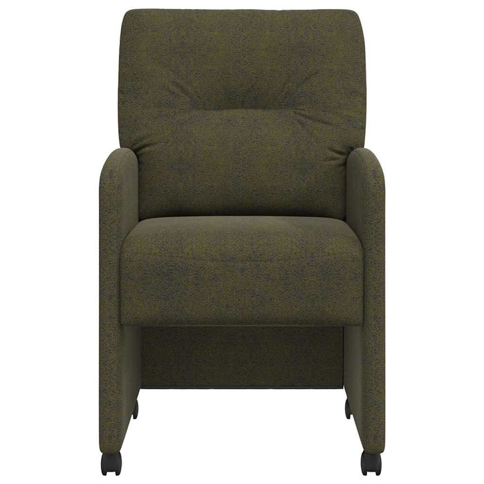 Scaune de dining cu roți 2 pcs Verde militar 57 x 67 x 95 cm - WALTI WALTI