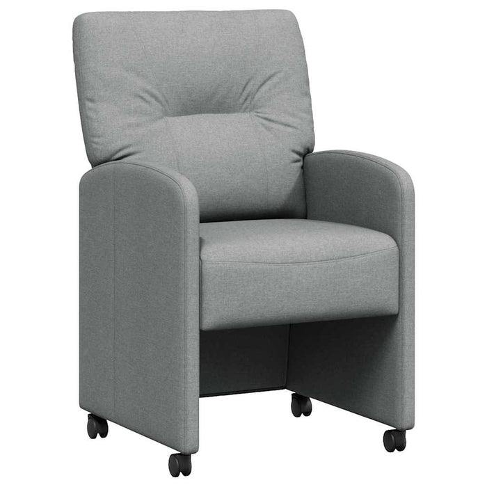 Scaune de dining cu roți 2 pcs Gri deschis 57 x 67 x 95 cm - WALTI WALTI