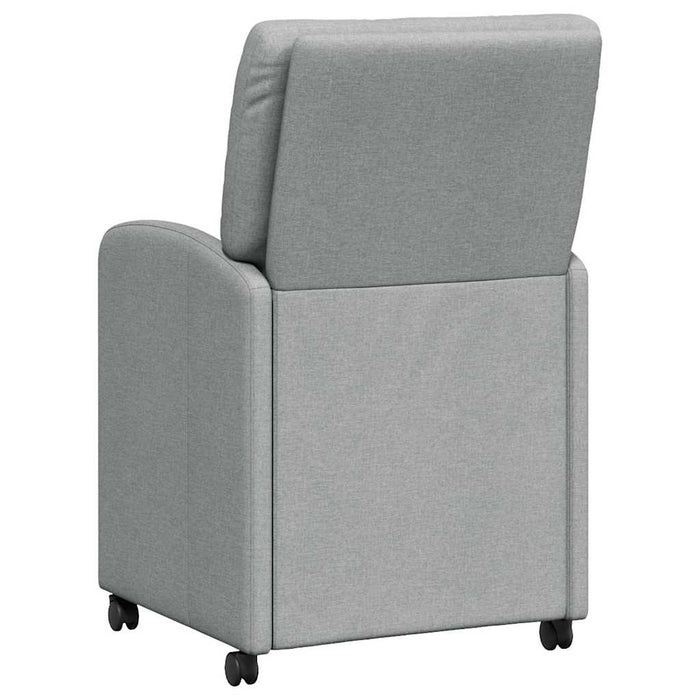 Scaune de dining cu roți 2 pcs Gri deschis 57 x 67 x 95 cm - WALTI WALTI
