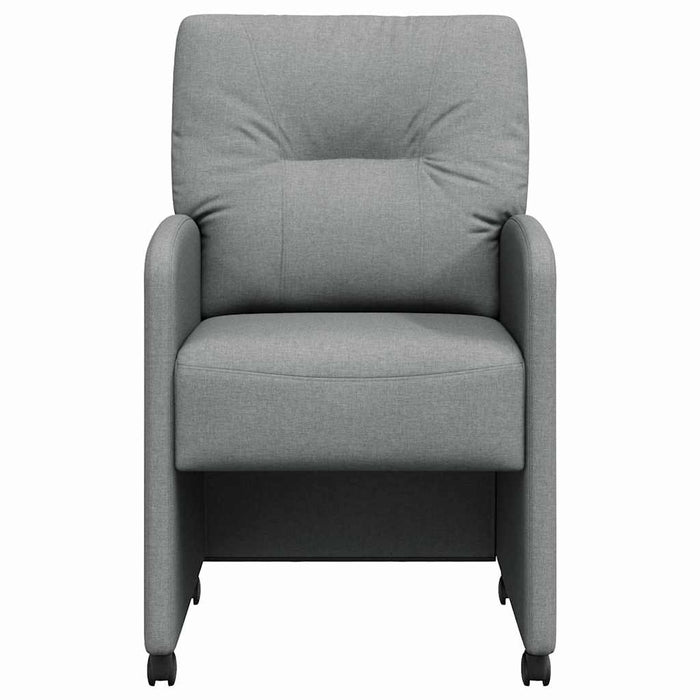 Scaune de dining cu roți 2 pcs Gri deschis 57 x 67 x 95 cm - WALTI WALTI