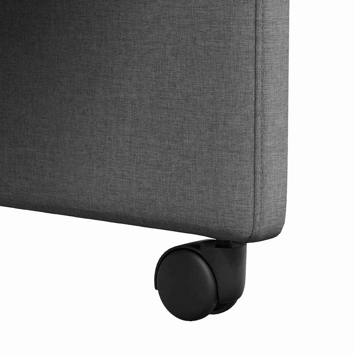 Scaune de dining cu roți 2 pcs Gri închis 57 x 67 x 95 cm - WALTI WALTI