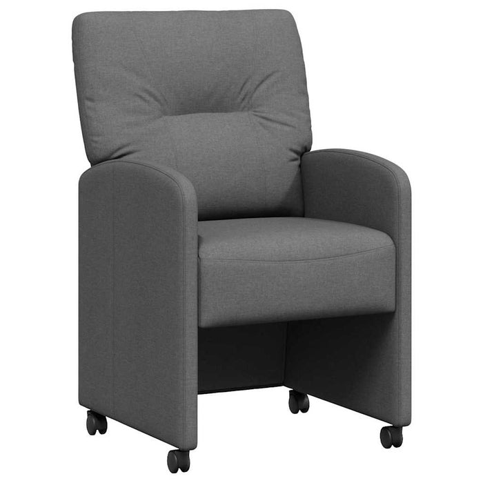 Scaune de dining cu roți 2 pcs Gri închis 57 x 67 x 95 cm - WALTI WALTI