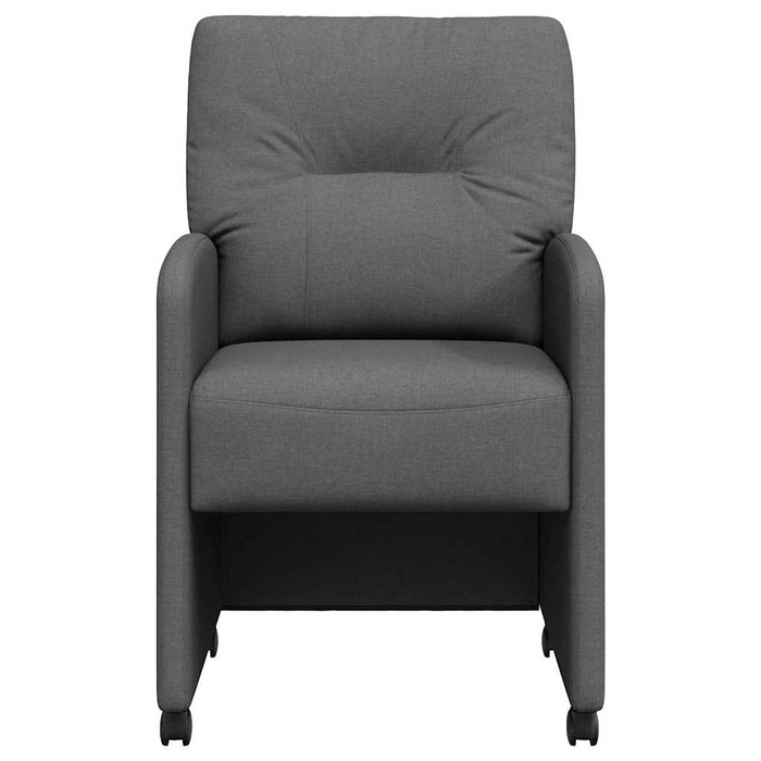 Scaune de dining cu roți 2 pcs Gri închis 57 x 67 x 95 cm - WALTI WALTI