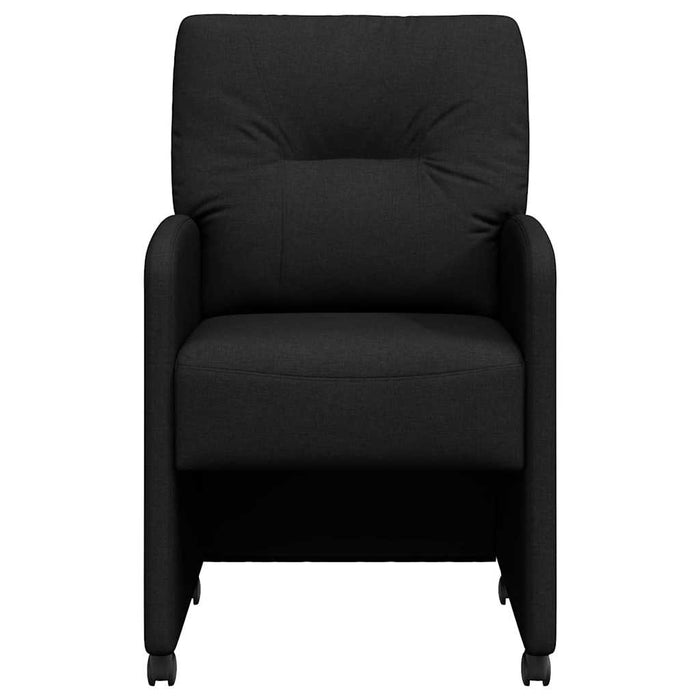 Scaune de dining cu roți 2 pcs Negru 57 x 67 x 95 cm țesătură - WALTI WALTI