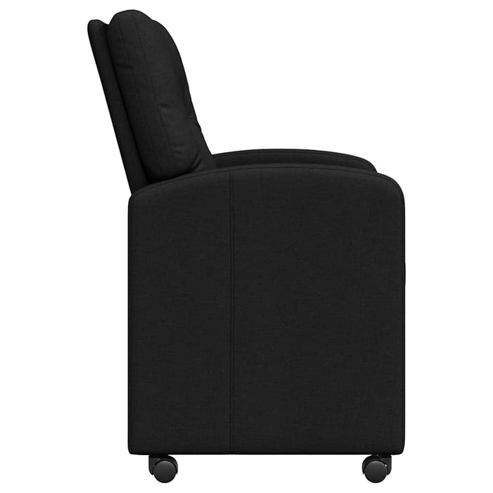 Scaune de dining cu roți 2 pcs Negru 57 x 67 x 95 cm țesătură - WALTI WALTI