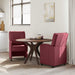 Scaune de dining cu roți 2 pcs bordo 57 x 67 x 95 cm țesătură - WALTI WALTI