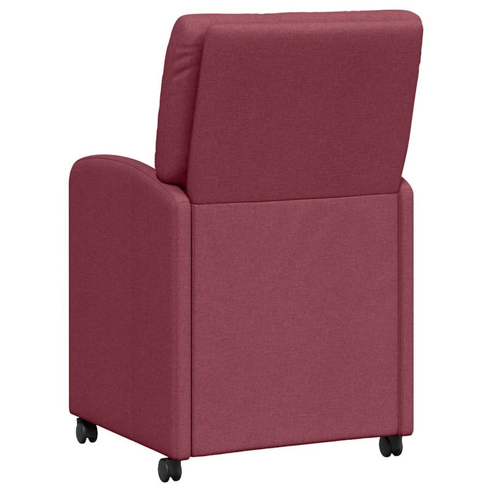 Scaune de dining cu roți 2 pcs bordo 57 x 67 x 95 cm țesătură - WALTI WALTI