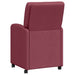 Scaune de dining cu roți 2 pcs bordo 57 x 67 x 95 cm țesătură - WALTI WALTI
