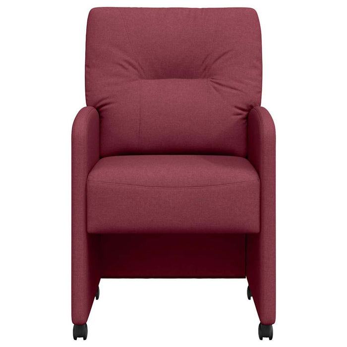 Scaune de dining cu roți 2 pcs bordo 57 x 67 x 95 cm țesătură - WALTI WALTI