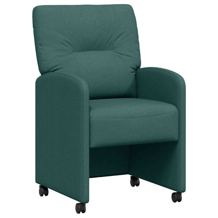 Scaune de dining cu roți 2 pcs Verde închis 57 x 67 x 95 cm - WALTI WALTI
