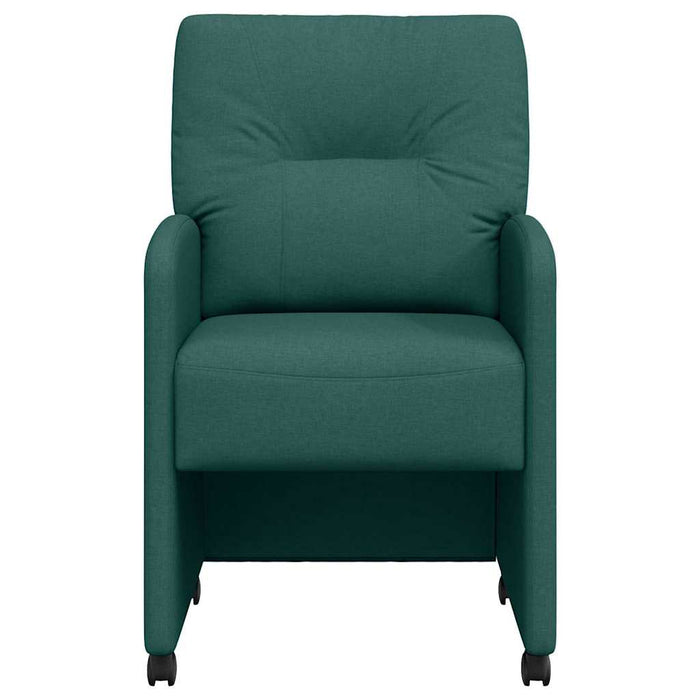 Scaune de dining cu roți 2 pcs Verde închis 57 x 67 x 95 cm - WALTI WALTI