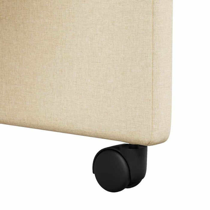 Scaune de dining cu roți 2 pcs Crem 57 x 67 x 95 cm țesătură - WALTI WALTI