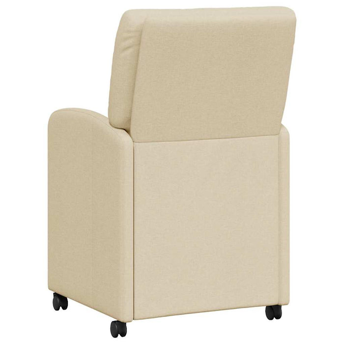 Scaune de dining cu roți 2 pcs Crem 57 x 67 x 95 cm țesătură - WALTI WALTI