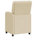 Scaune de dining cu roți 2 pcs Crem 57 x 67 x 95 cm țesătură - WALTI WALTI