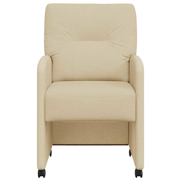 Scaune de dining cu roți 2 pcs Crem 57 x 67 x 95 cm țesătură - WALTI WALTI