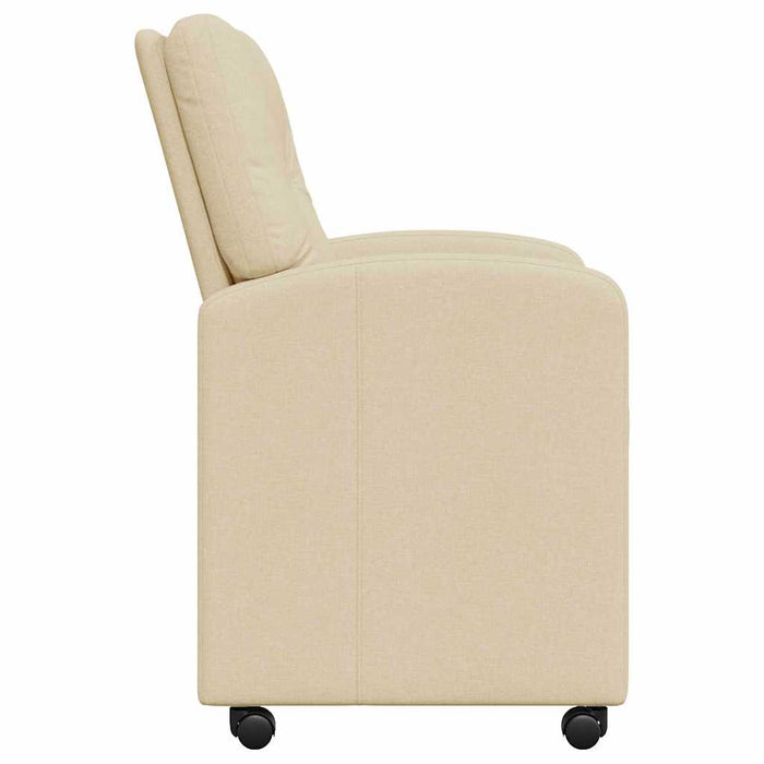 Scaune de dining cu roți 2 pcs Crem 57 x 67 x 95 cm țesătură - WALTI WALTI