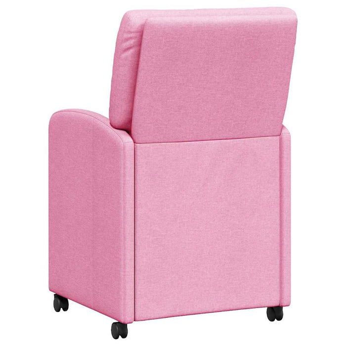 Scaune de dining cu roți 2 pcs Roz 57 x 67 x 95 cm țesătură - WALTI WALTI