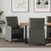 Scaune de dining cu roți cu roți 2 pcs Negru 58 x 67 x 97 cm - WALTI WALTI