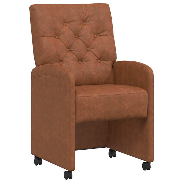 Scaune de dining cu roți cu roți 2 pcs Maro 58 x 67 x 97 cm - WALTI WALTI