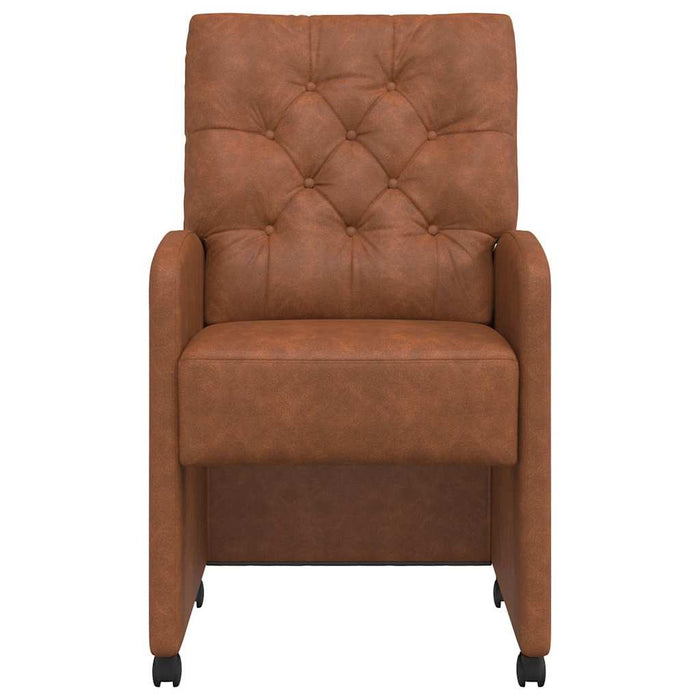 Scaune de dining cu roți cu roți 2 pcs Maro 58 x 67 x 97 cm - WALTI WALTI