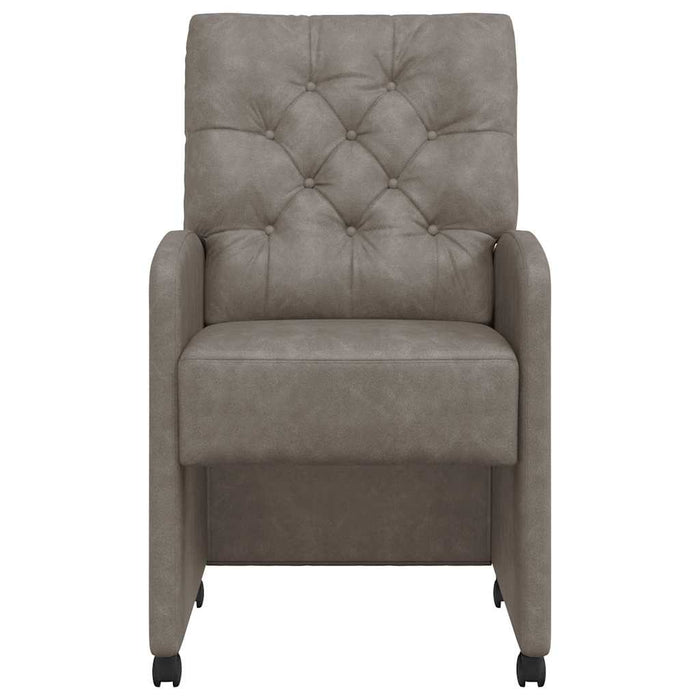Scaune de dining cu roți cu roți 2 pcs Gri 58 x 67 x 97 cm - WALTI WALTI